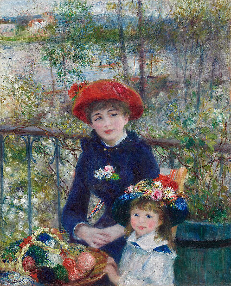 ピエール＝オーギュスト・ルノワール《二人の姉妹（テラスにて）》1881年